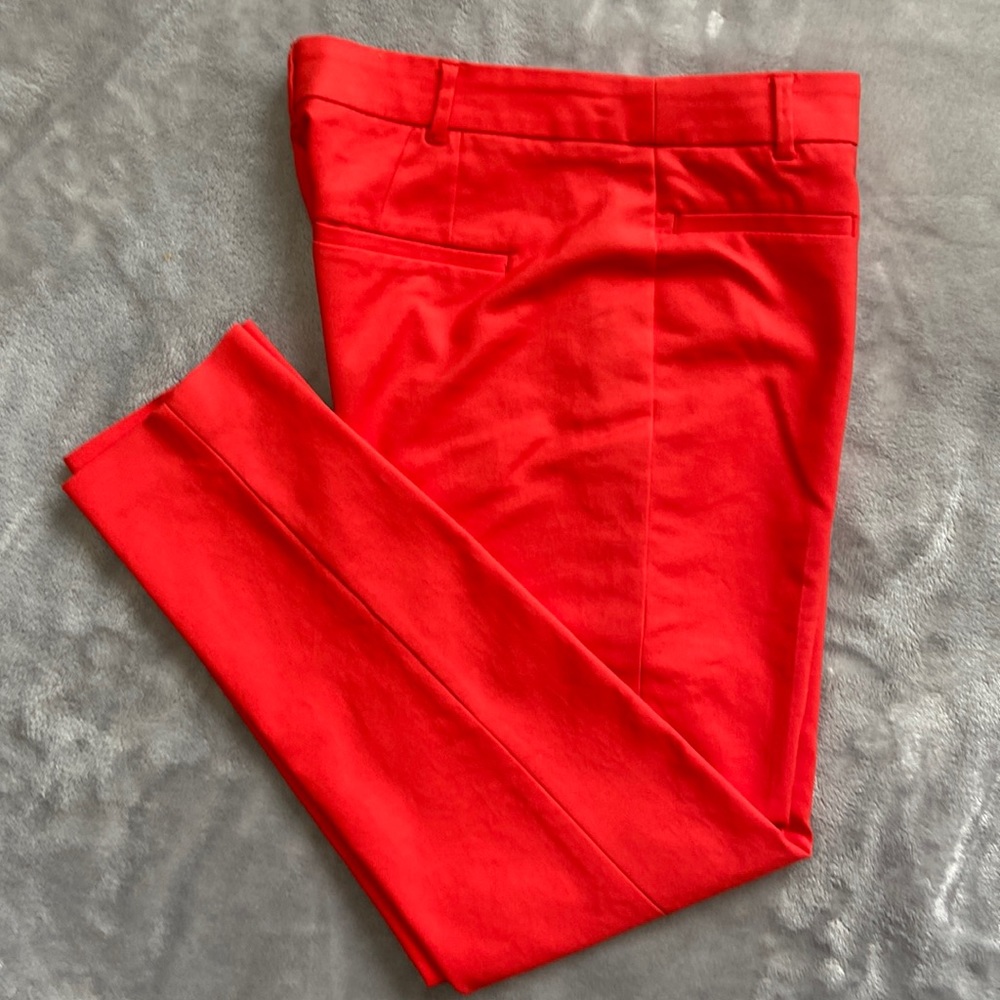 RW&Co. red ankle slim dress pants size 6